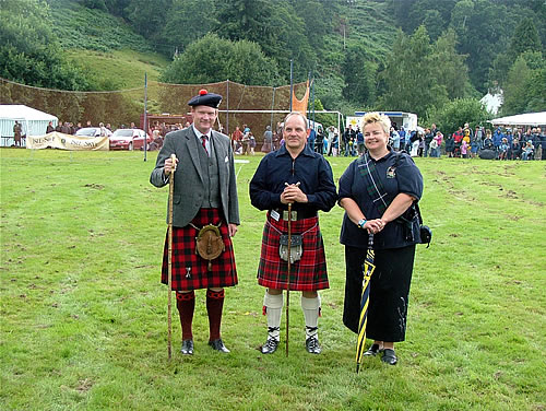 Sir Malcolm MacGregor with Charlie Grant (Chairman) and Liz Stevens  (Vice-Chairman)